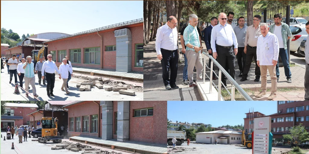 Devlet hastanesinin çevresi yenileniyor