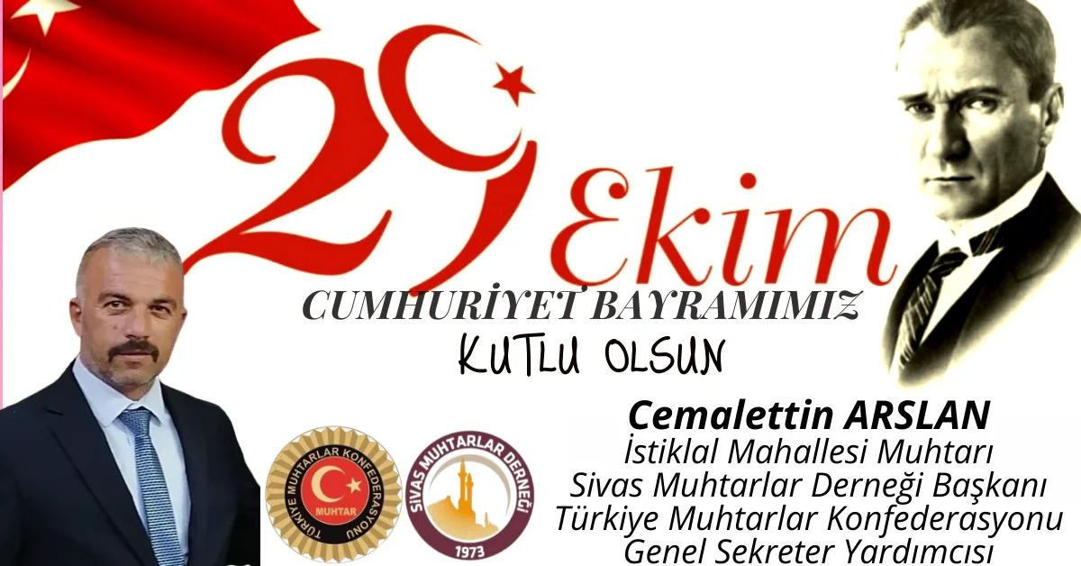 Arslan, Cumhuriyet Bayramımız Kutlu Olsun!