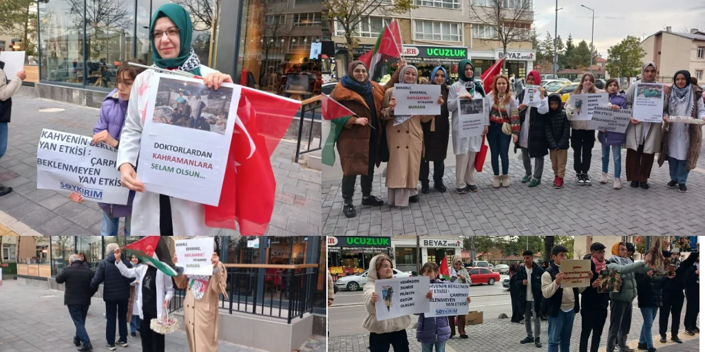 Doktorlar Filistin için eylem yaptı