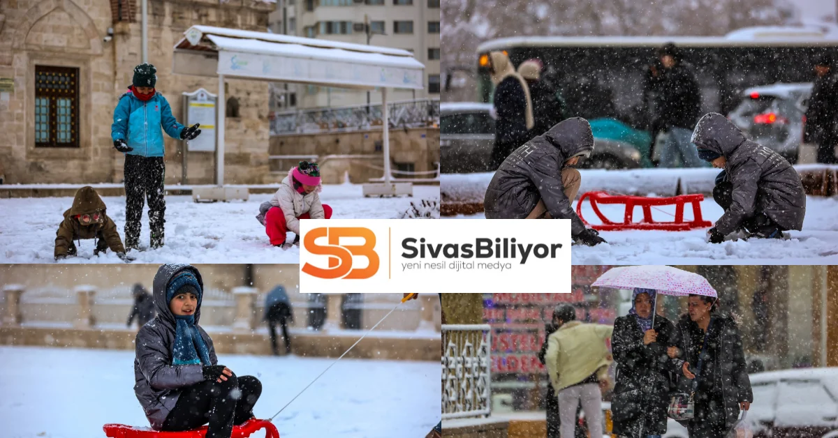 Sivas Beyaz Örtüyle Kaplandı: Yoğun Kar Yağışı Şehri Etkisi Altına Aldı
