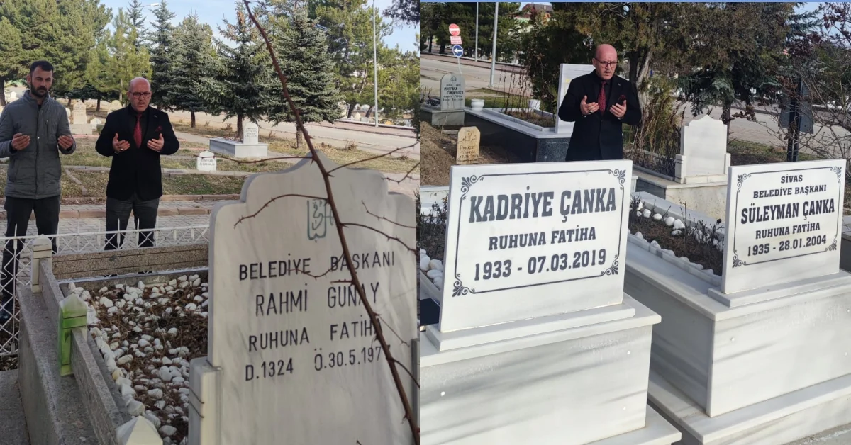 Başer, Ahirete İntikal Eden Sivas Belediye Başkanlarını Ziyaret Etti