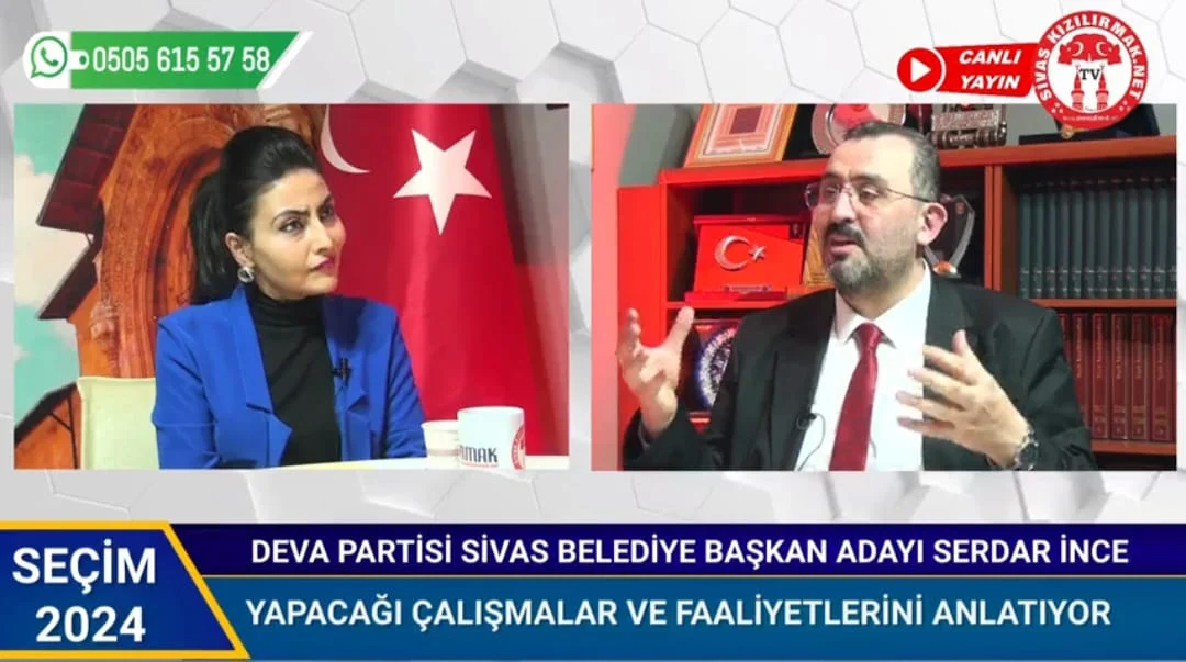 İnce, Vizyon projelerini Kızılırmak TV de değerlendirdi
