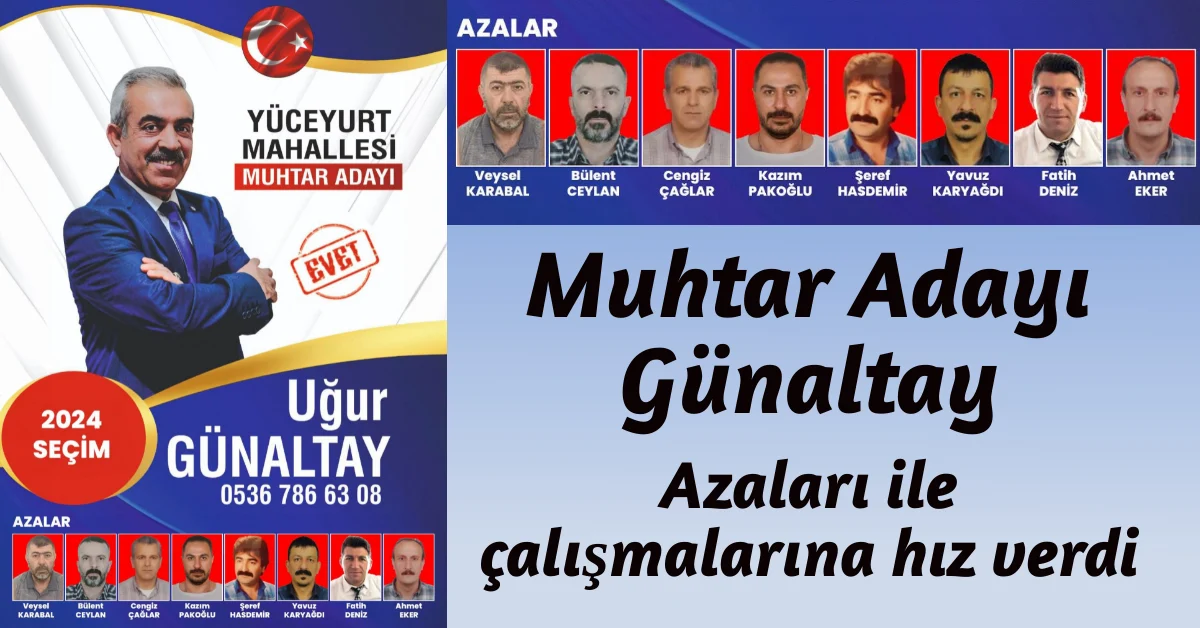Uğur Günaltay Mahalle Sakinleriyle Buluşmaya devam ediyor