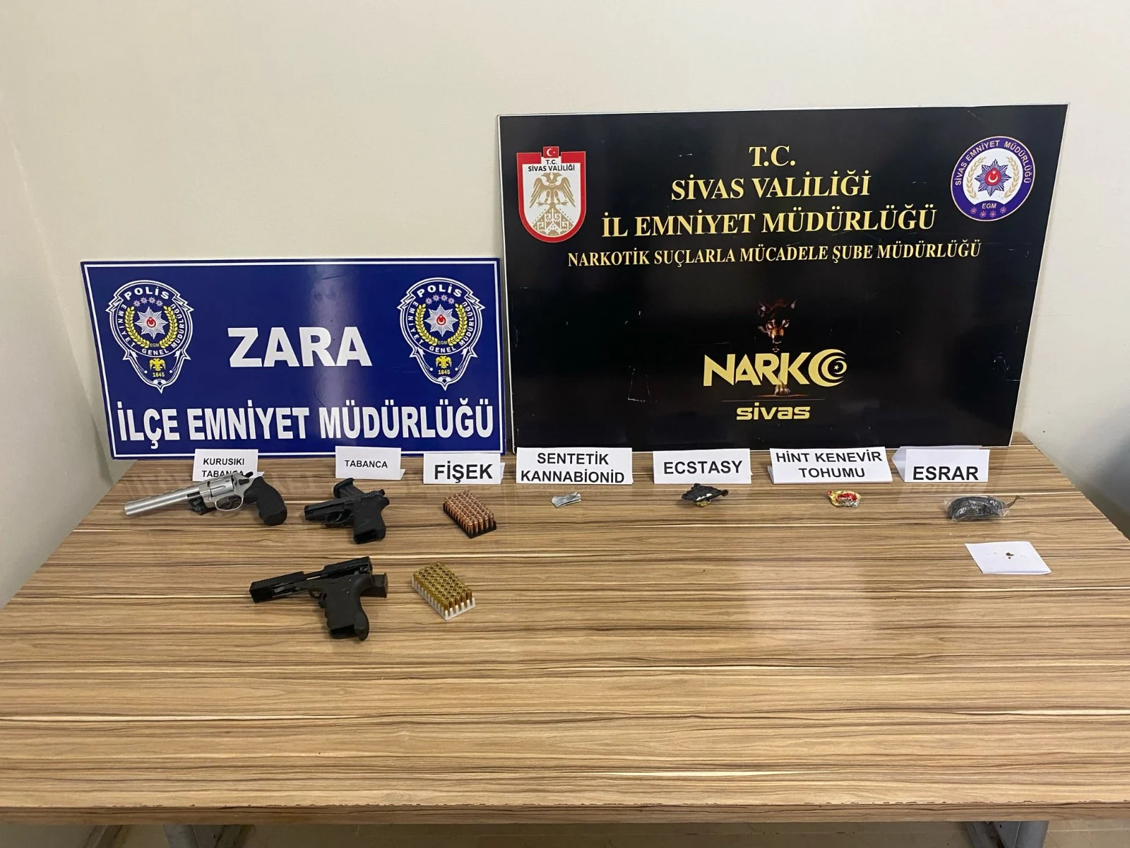 Sivas Emniyet Müdürlüğü, Narkotik Suçlarla Mücadelede Başarıya Ulaştı