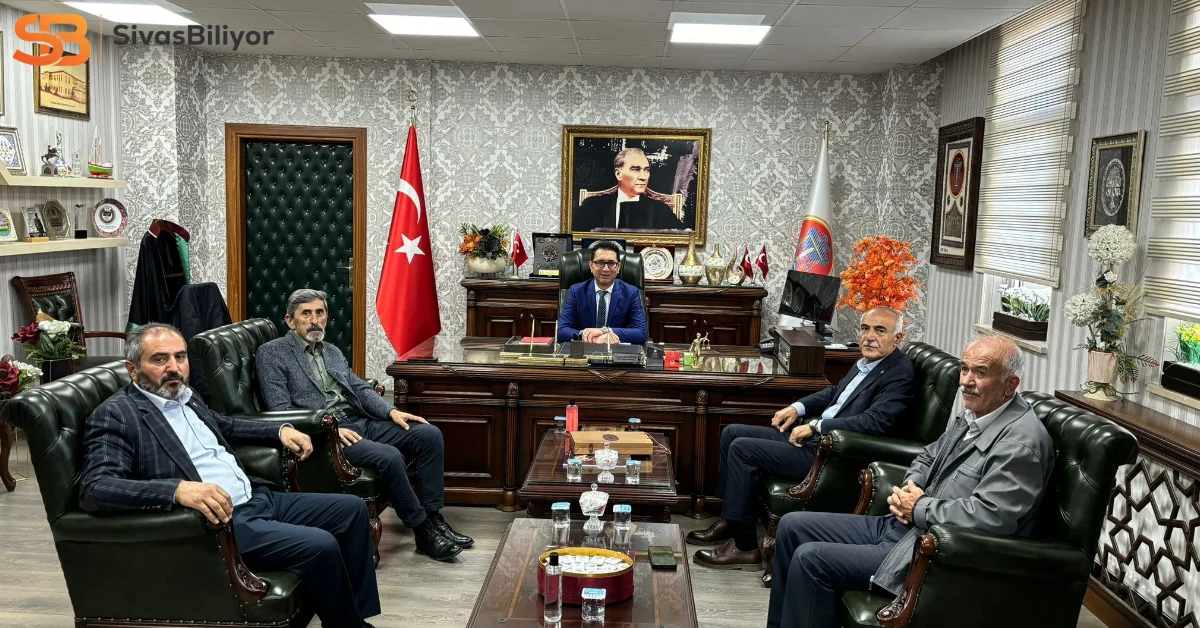 Sivas Ziraat Odası Başkanı Hacı Çetindağ’dan Sivas Baro Başkanı Fatih Sevim’e Tebrik Ziyareti