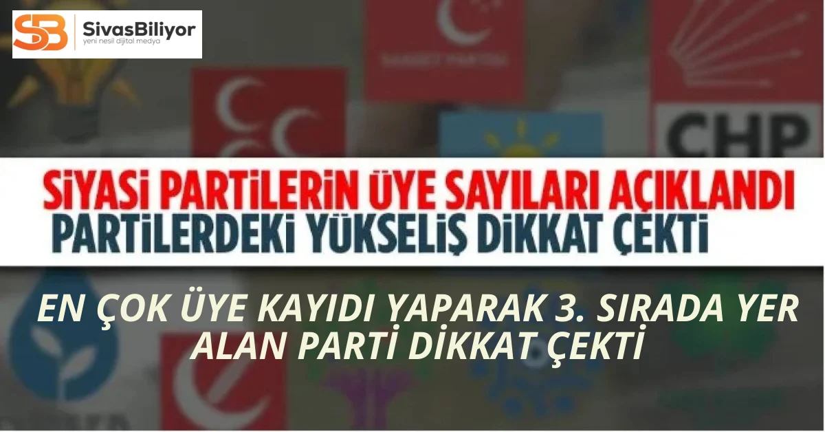 Siyasi Partilerin Üye Sayıları Güncellendi: Yeniden Refah Partisi 3. sıraya yerleşti