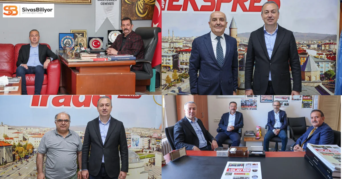 BAŞKAN ADEM UZUN’DAN SİVAS BASININA NEZAKET ZİYARETİ