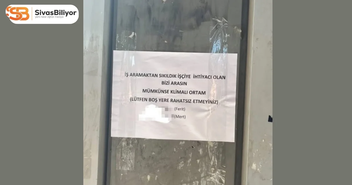“İŞ ARAMAKTAN YORULDUK” DİYEN GENÇLERİN AFİŞİ SOSYAL MEDYADA GÜNDEM OLDU