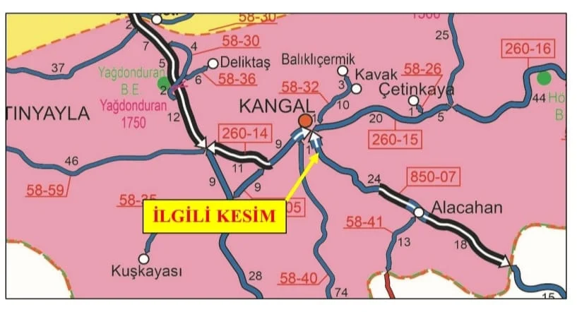 SİVAS-MALATYA YOLUNDA ENERJİ HATTI ONARIMI NEDENİYLE GECE TRAFİĞE KAPATILACAK