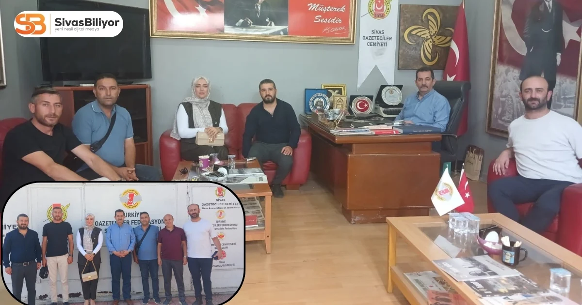 ÖZ BÜRO İŞ SENDİKASI’NDAN SİVAS GAZETECİLER CEMİYETİ’NE ZİYARET
