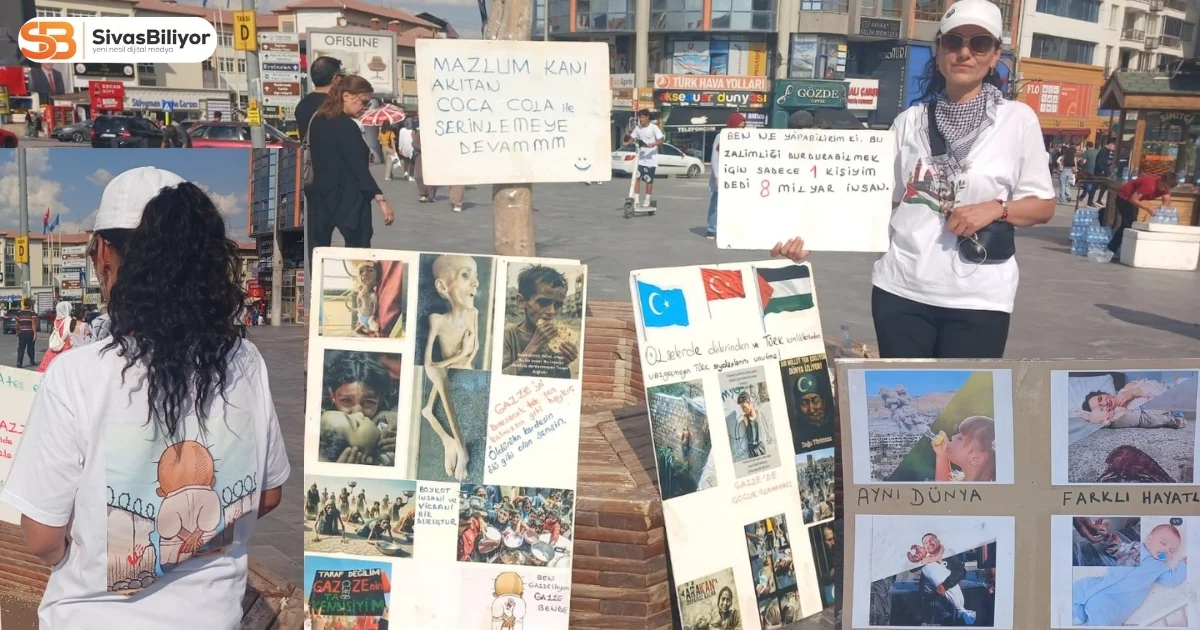 SİVAS’TA TEK KİŞİLİK DİRENİŞ: ŞULE ÇELİMLİ ZULME SESSİZ KALMIYOR