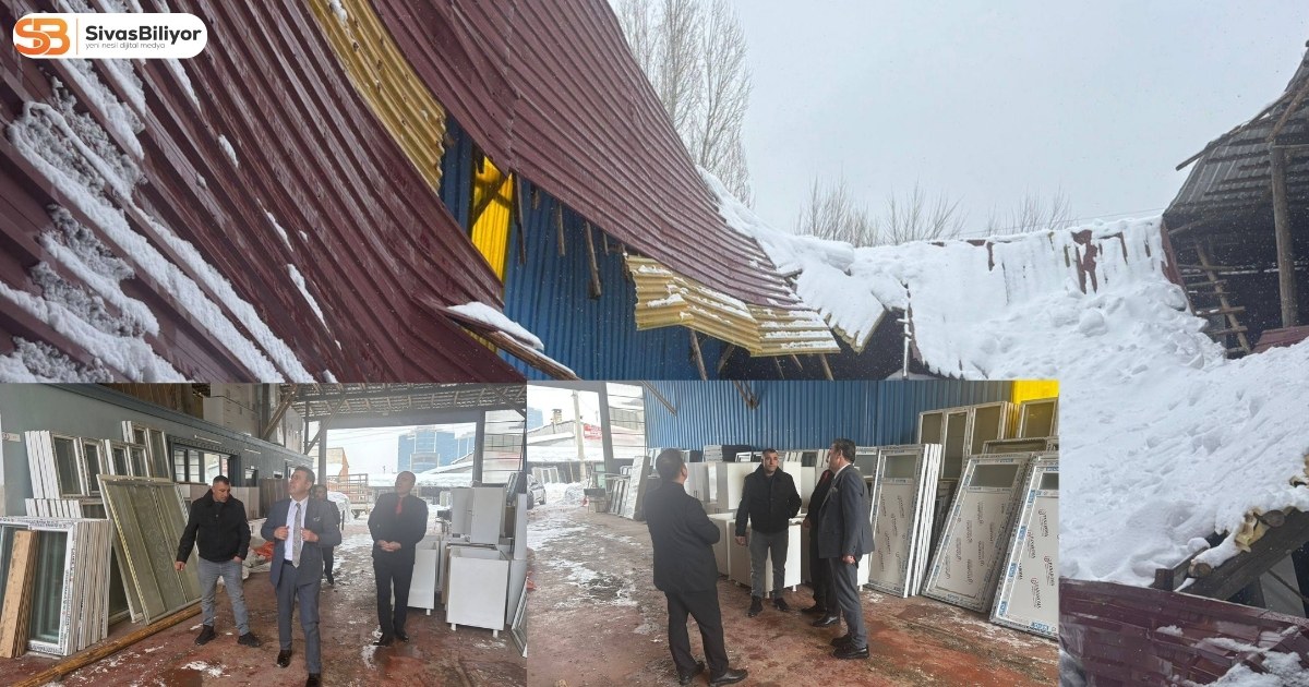 ÇATISI ÇÖKEN ESNAFA SESOB’TAN GEÇMİŞ OLSUN ZİYARETİ