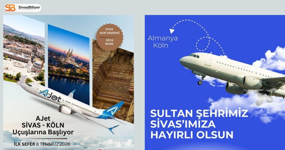 GURBETÇİLERE MÜJDE: SİVAS–KÖLN DİREKT UÇUŞLARI BAŞLIYOR