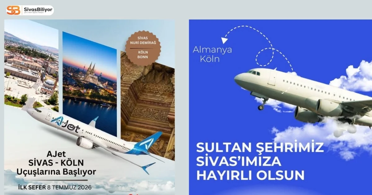 GURBETÇİLERE MÜJDE: SİVAS–KÖLN DİREKT UÇUŞLARI BAŞLIYOR