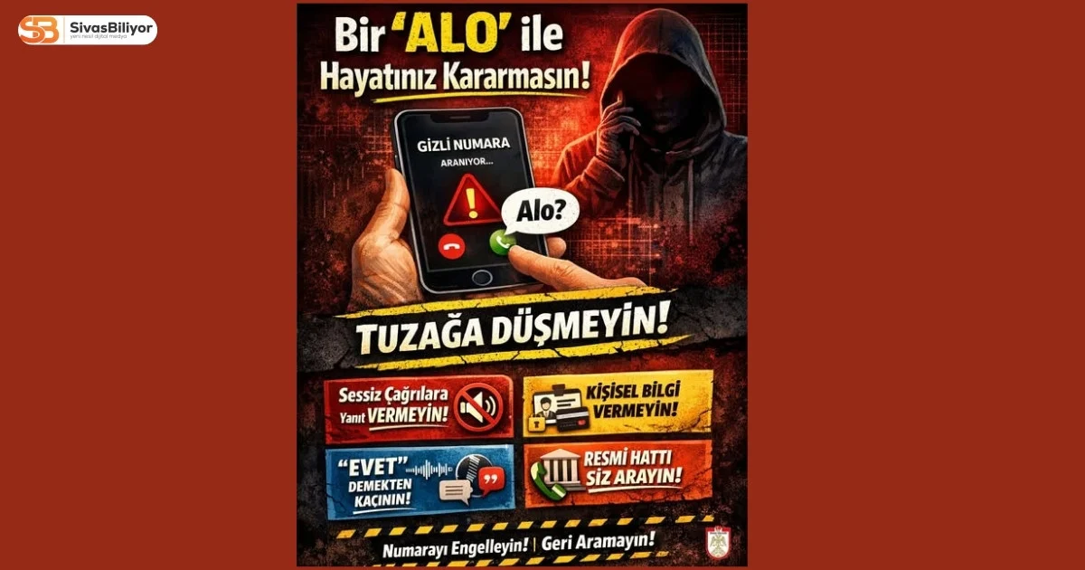 SİVAS VALİLİĞİ’NDEN KRİTİK UYARI: “BİR ‘ALO’ DEMEK DOLANDIRICILARA KAPI ARALAYABİLİR!”