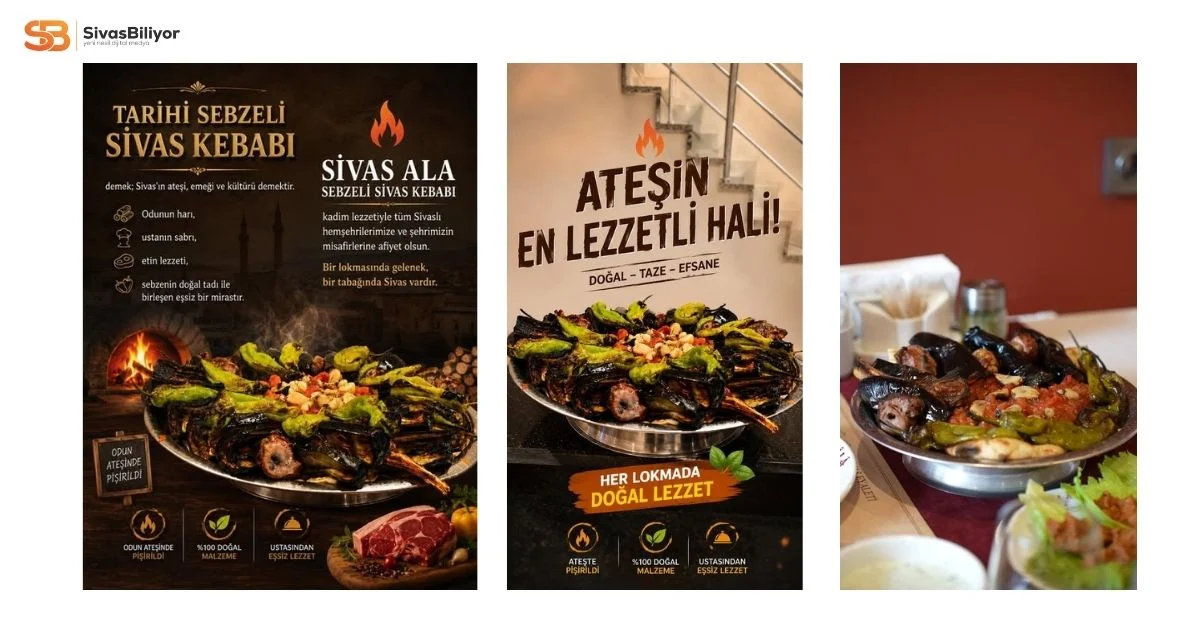 SİVAS’IN EFSANE LEZZETİ YENİDEN SOFRALARDA: ALA TARİHİ SEBZELİ SİVAS KEBABI