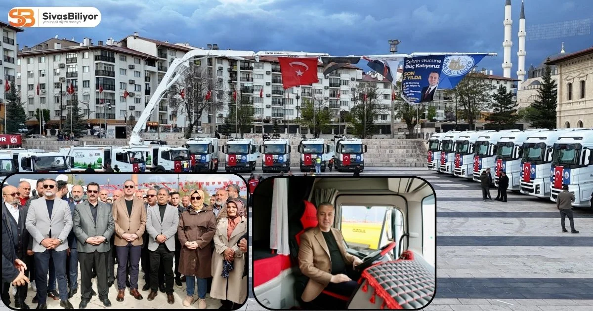 SİVAS BELEDİYESİ FİLOSUNA 110 YENİ ARAÇ KATILDI