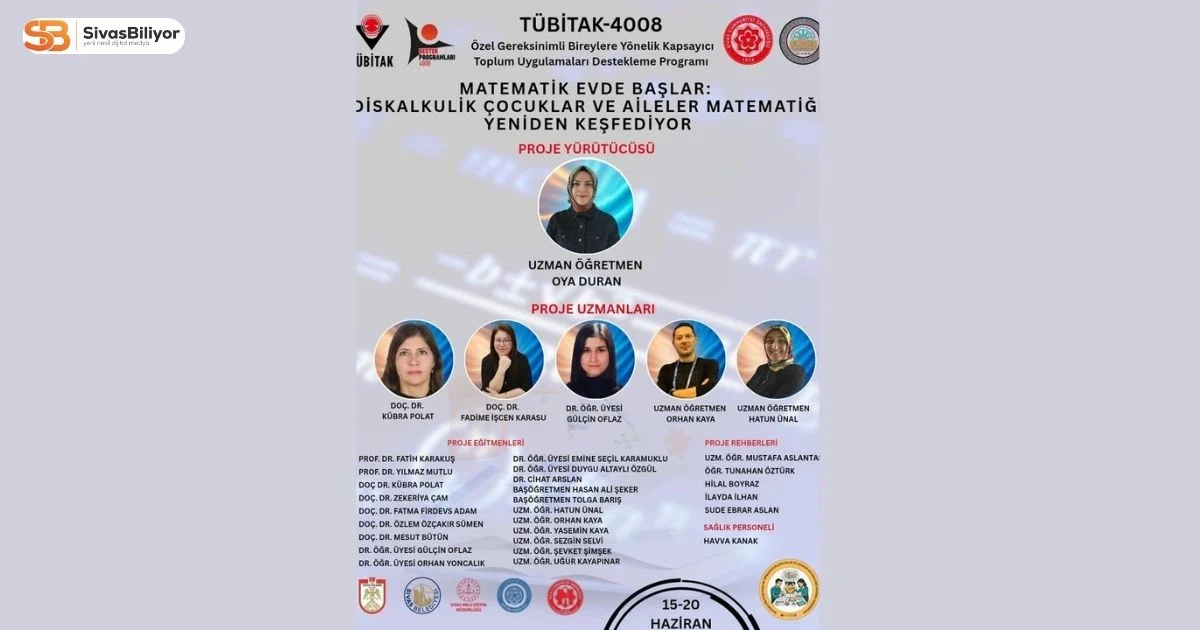 SİVAS’TA “MATEMATİK EVDE BAŞLAR” PROJESİ HAYATA GEÇİYOR