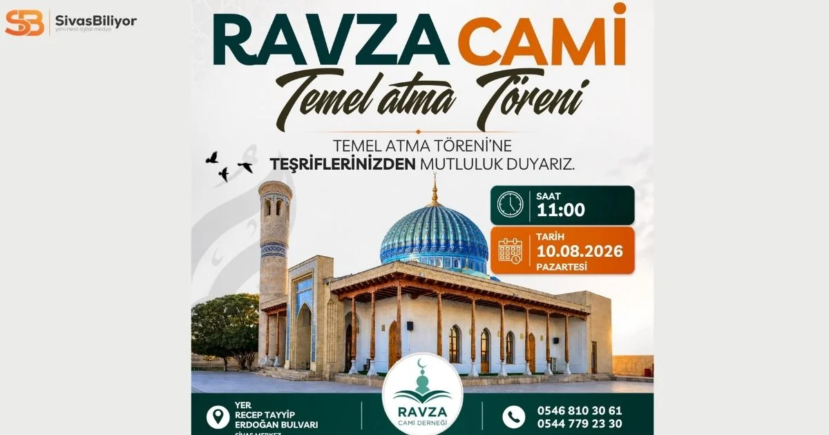RAVZA CAMİ’NİN TEMELİ PAZARTESİ GÜNÜ ATILACAK