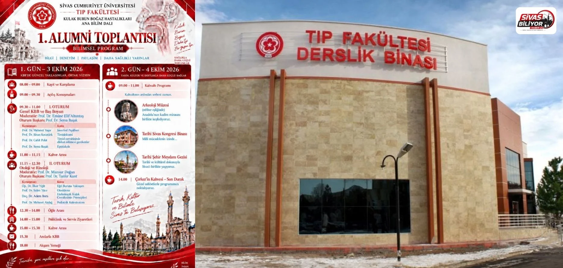 CUMHURİYET ÜNİVERSİTESİ TIP FAKÜLTESİ KBB MEZUNLARI SİVAS’TA BULUŞUYOR