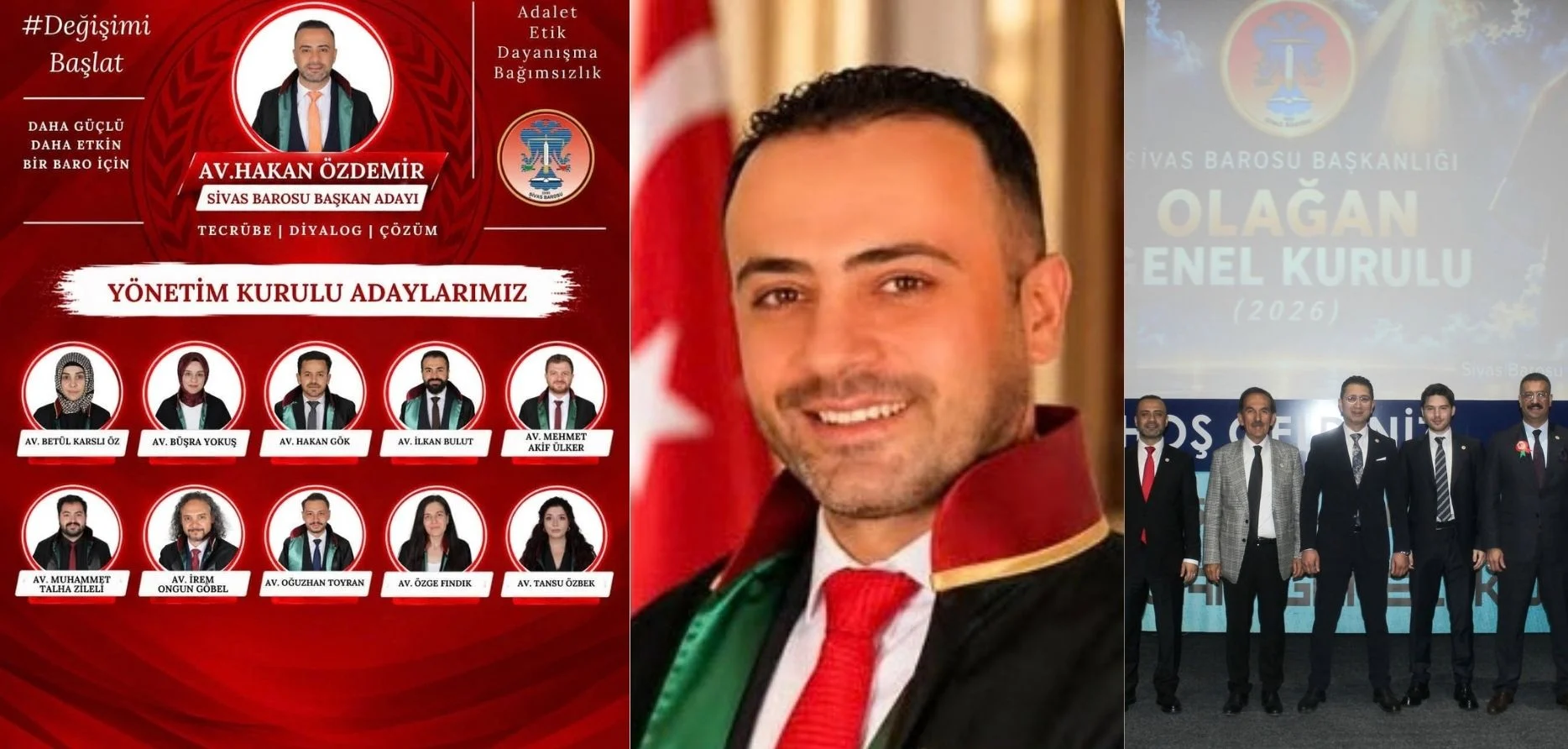 SİVAS BAROSU’NDA YENİ BAŞKAN BELLİ OLDU! HAKAN ÖZDEMİR KAZANDI